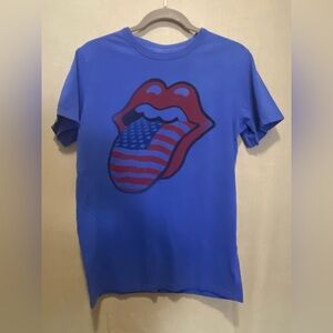 The Rolling Stones Tongue Logo T-Shirt – American Flag Design